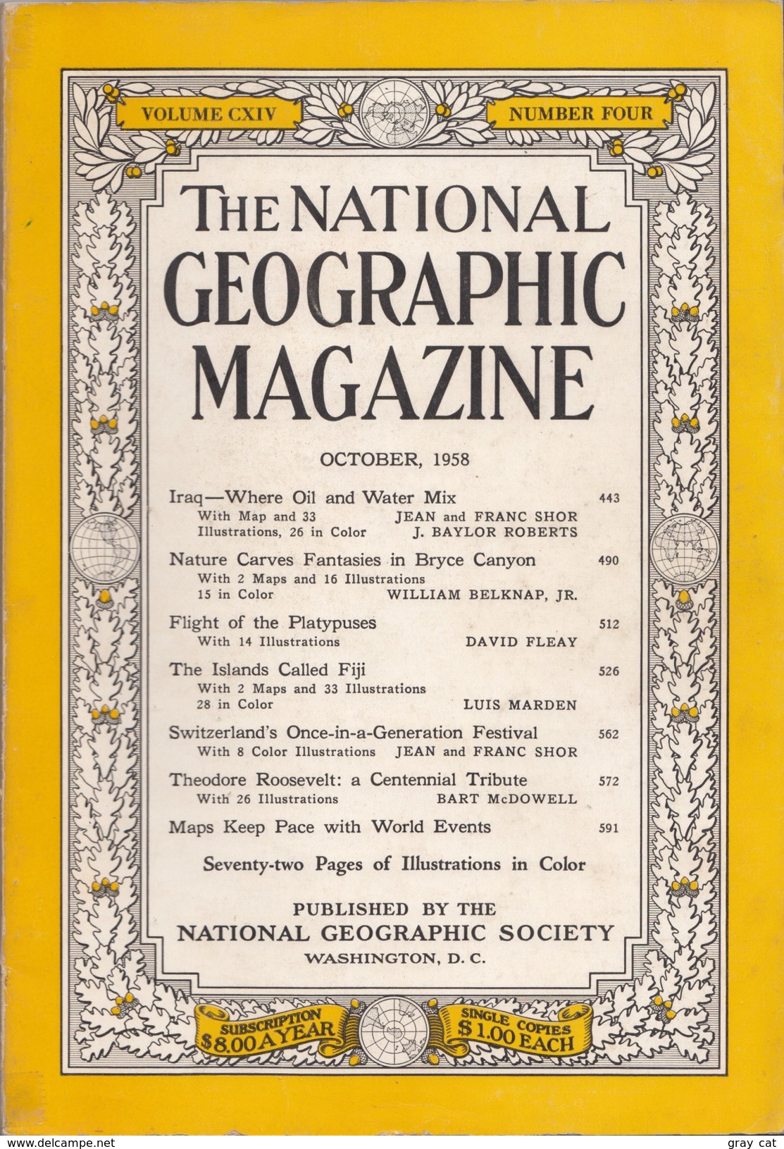 National Geographic Magazine Vol. CXIV 114, No. 4, October 1958 - Viajes/Exploración