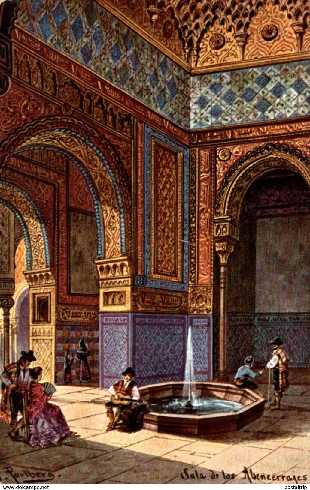 GRANADA. ALHAMBRA. SALA DE LOS ABENCERRAJES. - ILUST. PERLBERG - Granada