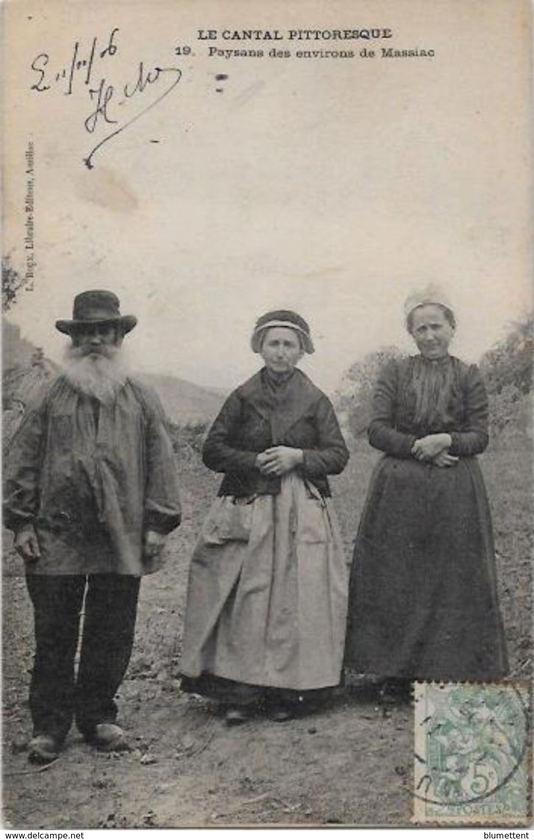 CPA Types Métier Folklore Cantal Auvergne Circulé Massiac - Sonstige & Ohne Zuordnung