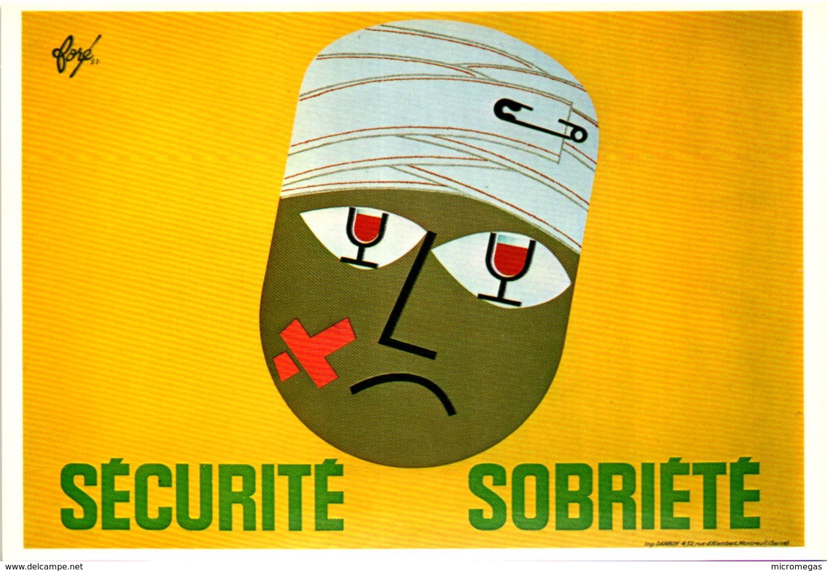 FORE - 1 - Affiche Pour Le "Haut Comité D'Etude Et D'Information Sur L'Alcoolisme" (1957) - Fore