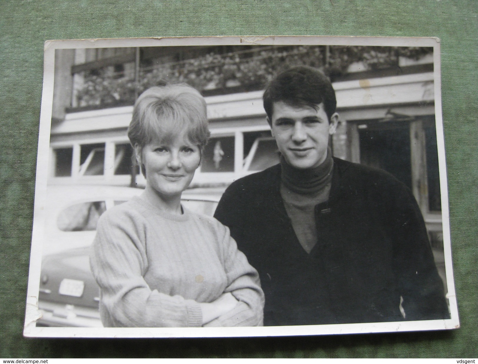 ADAMO & PETULA CLARK - PHOTO 13cm X 18cm ( Scan Recto/verso ) - Fotografie