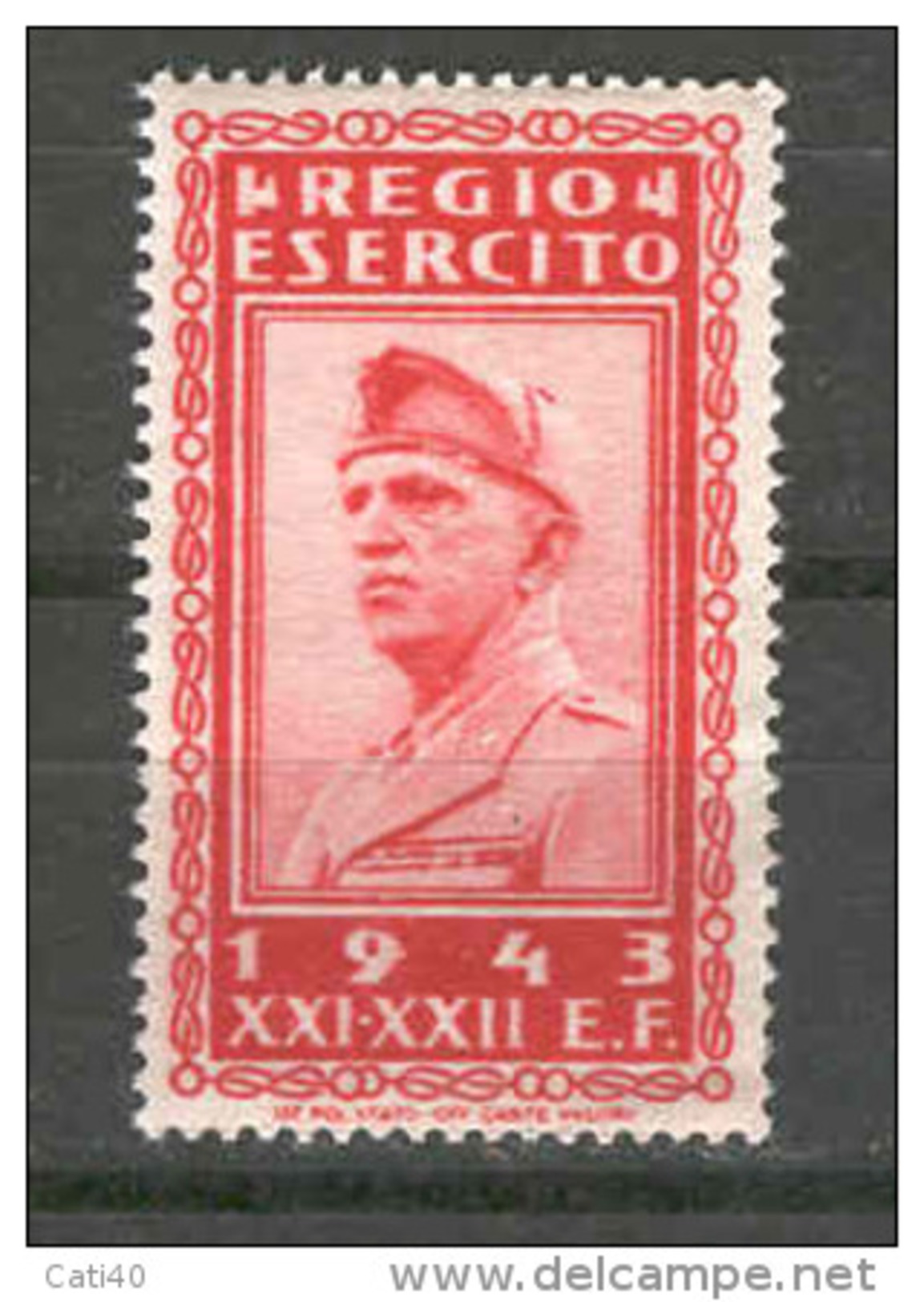 MARCA DA BOLLO/REVENUE  - ERINNOFILO - REGIO ESERCITO - 1943 XXI-XXII - ERA FASCISTA - Fiume & Kupa