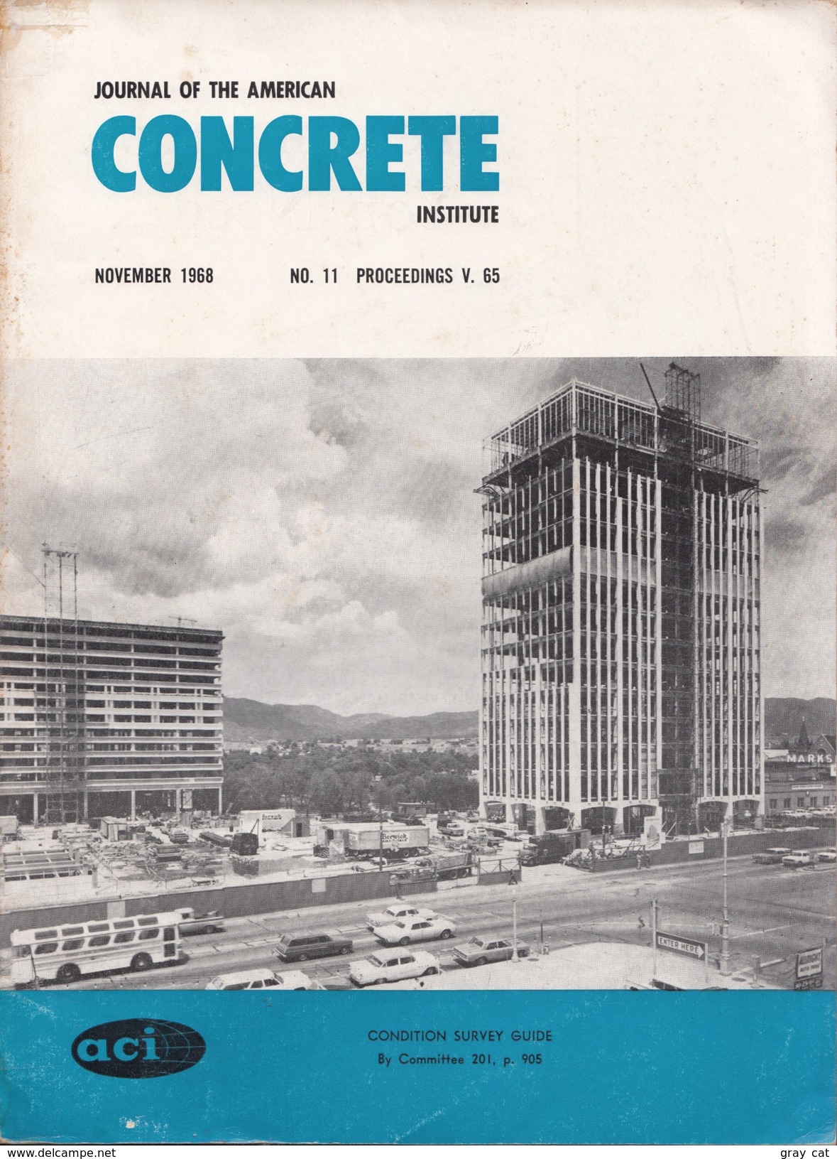 Journal Of The American Concrete Institute, November 1968, No. 11 Proceedings V. 65 - Architecture/ Design