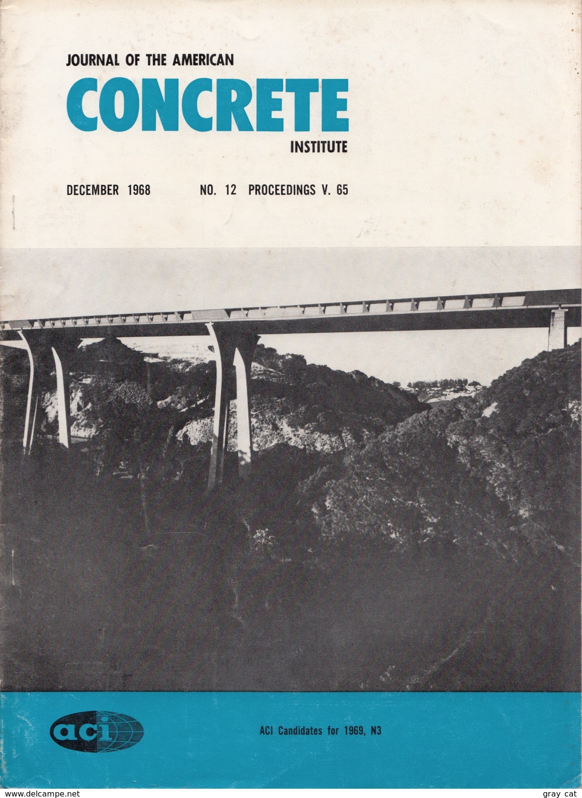 Journal Of The American Concrete Institute, December 1968, No. 12 Proceedings V. 65 - Arquitectura/Diseño