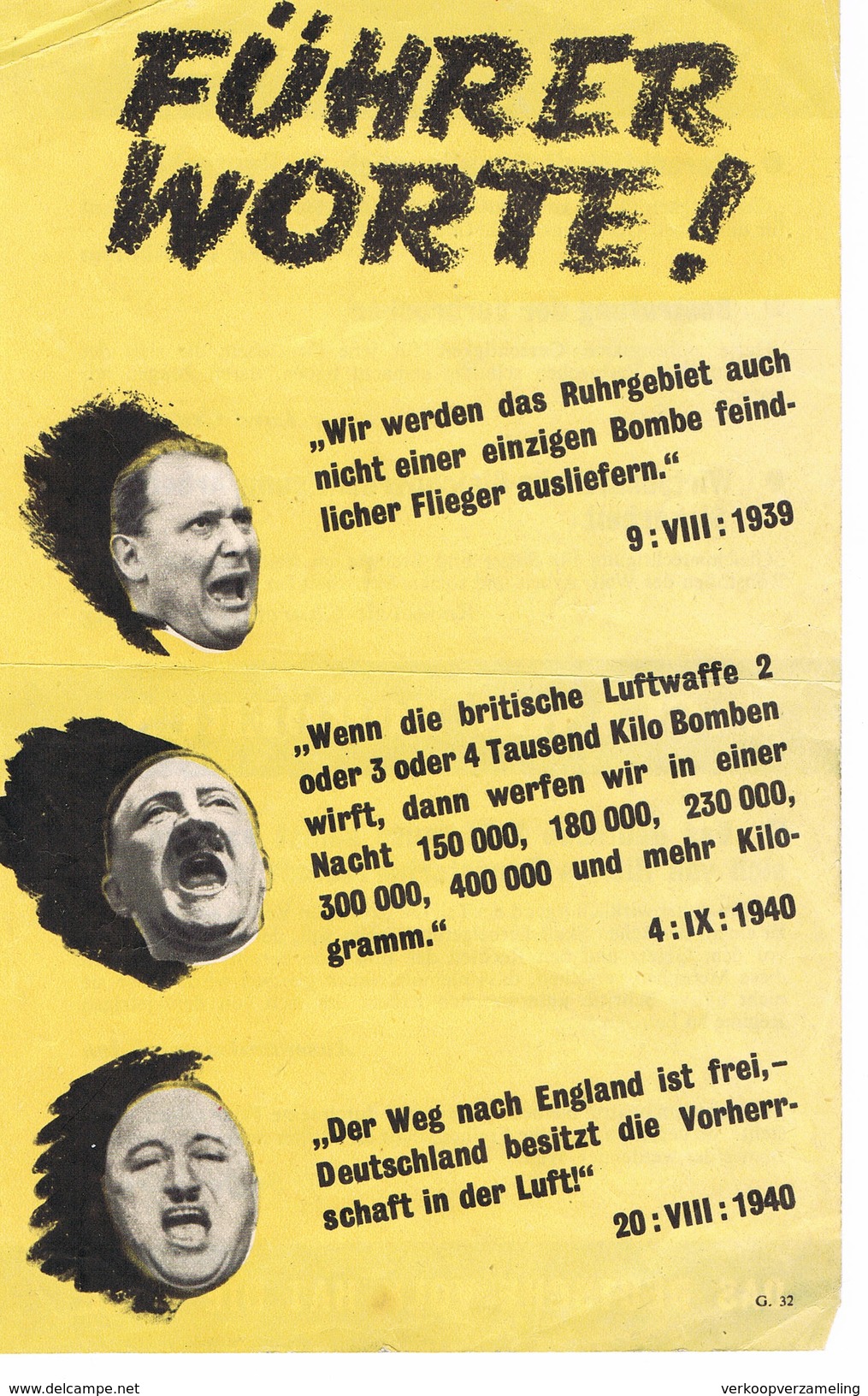 VLUCHTSCHRIFT  Tracte - 1939-45