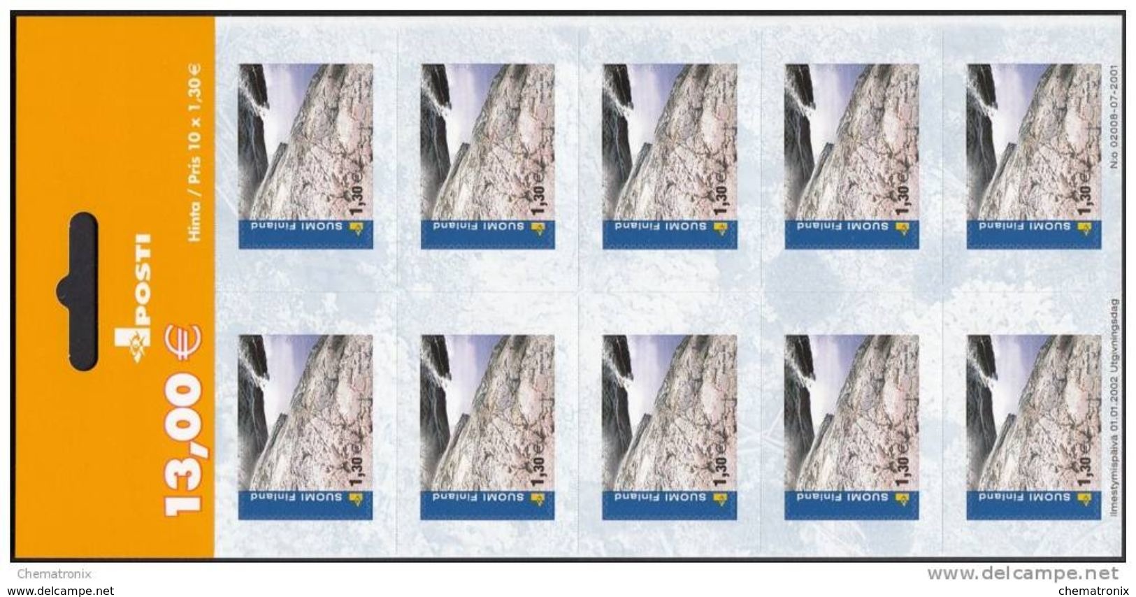Finlandia 2002 - Acantilado - 2 Pliegos De 10 - MNH ** - Unused Stamps