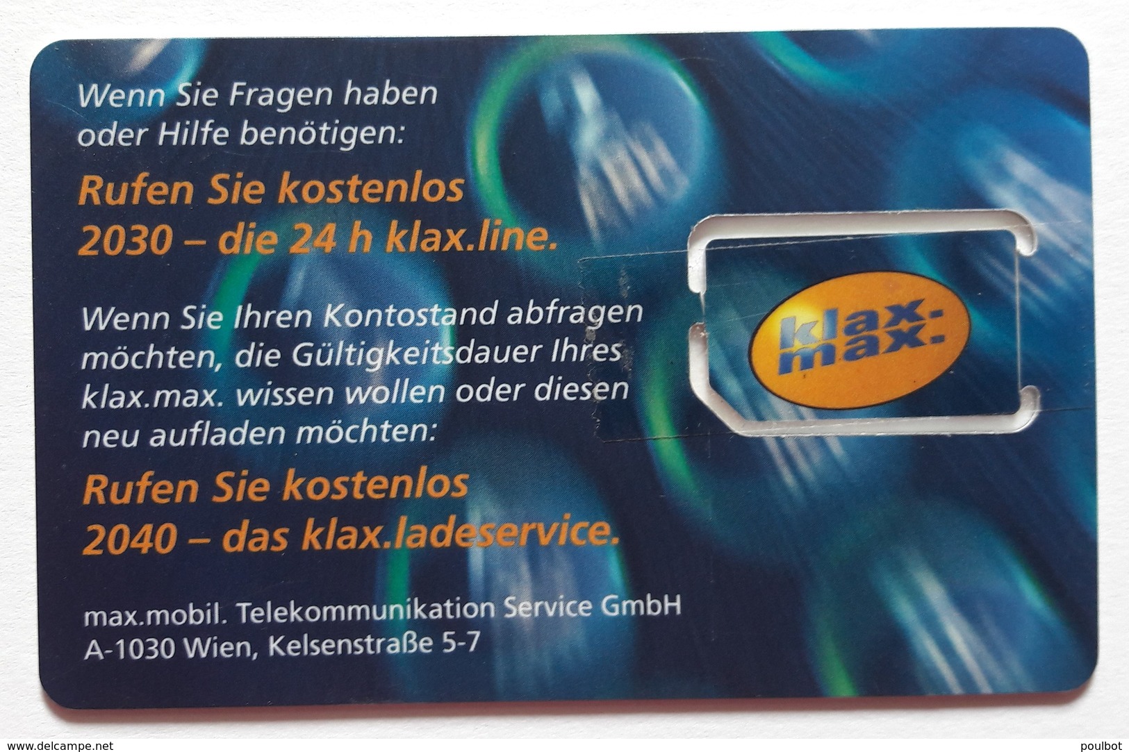 Autriche Carte GSM SIM Klax Max - Autriche