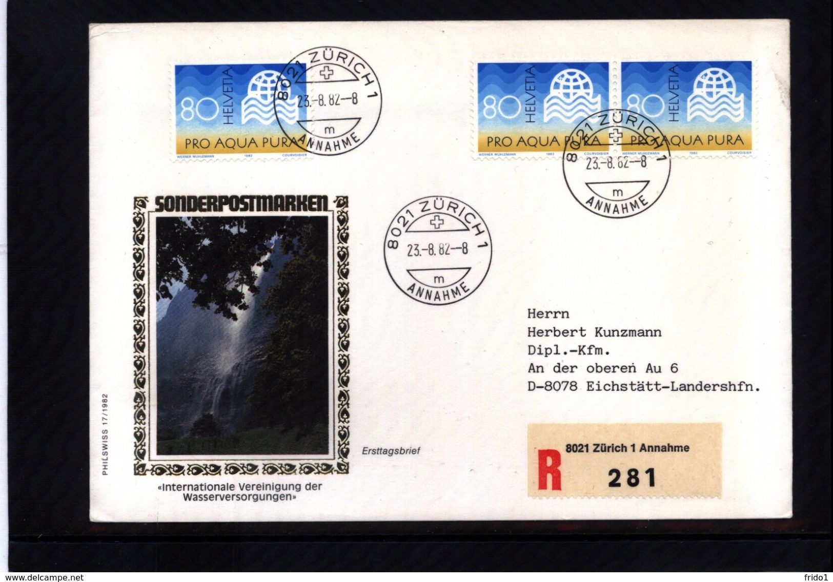 Schweiz / Switzerland 1982 Water Protection Interesting Cover - Umweltschutz Und Klima