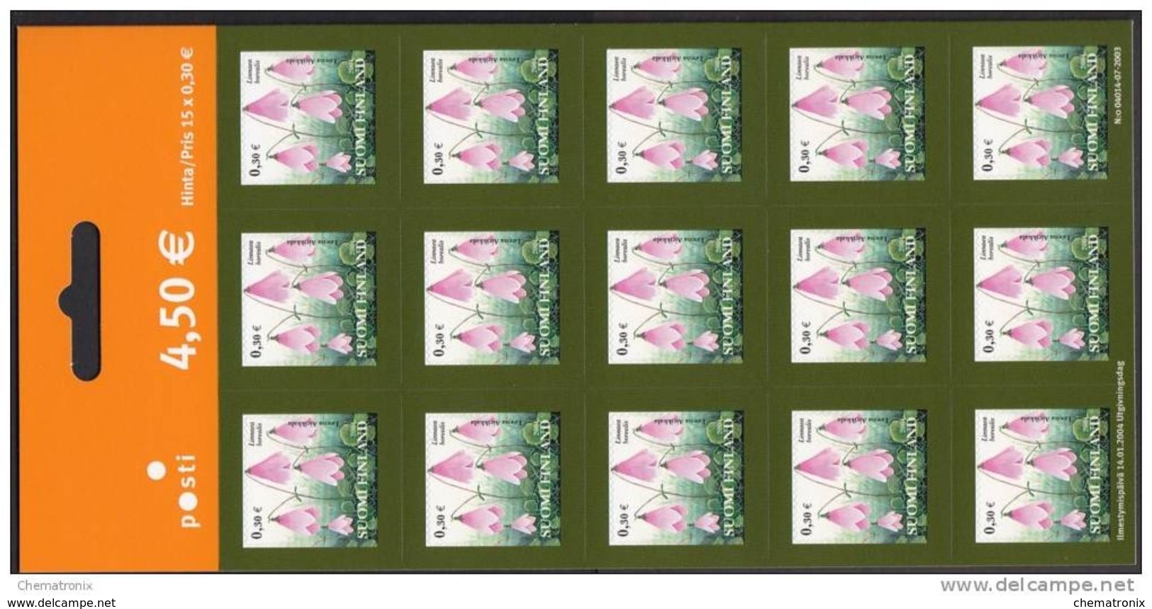 Finlandia 2004 - Flor Gemela - Pliego De 15 - MNH ** - Unused Stamps