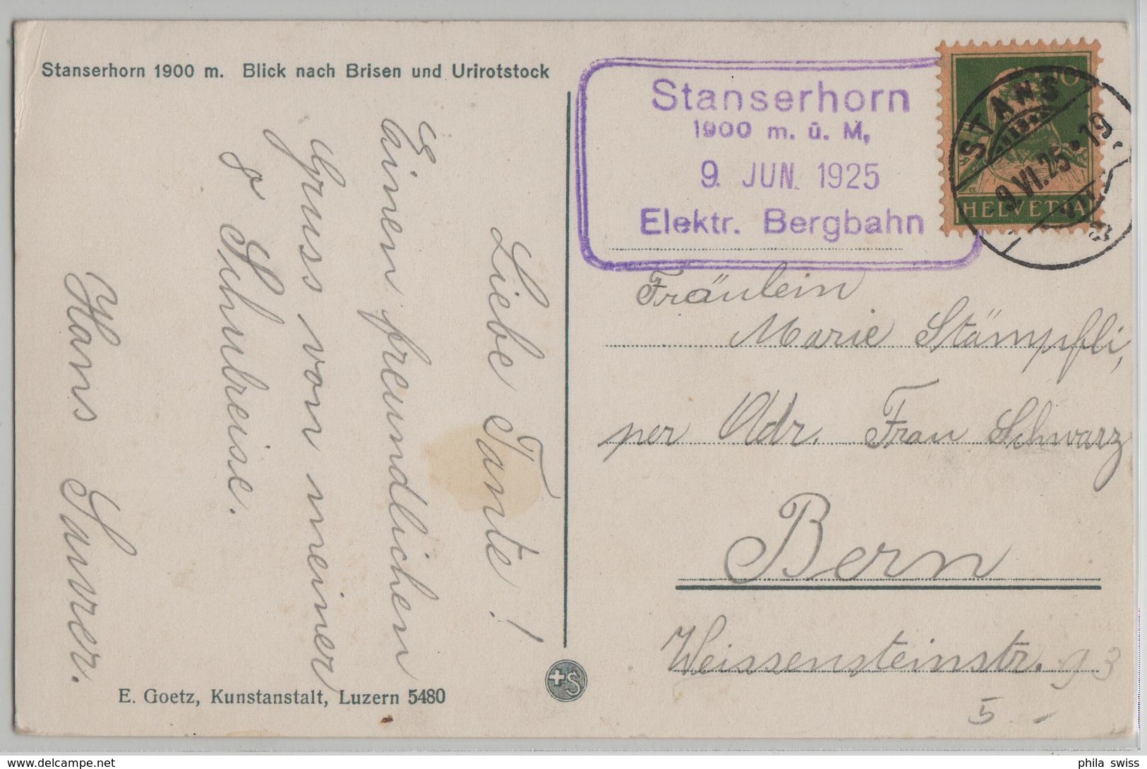 Stanserhorn - Blick Nach Brisen Und Urirotstock .- Animee - Photo: E. Goetz - Stans