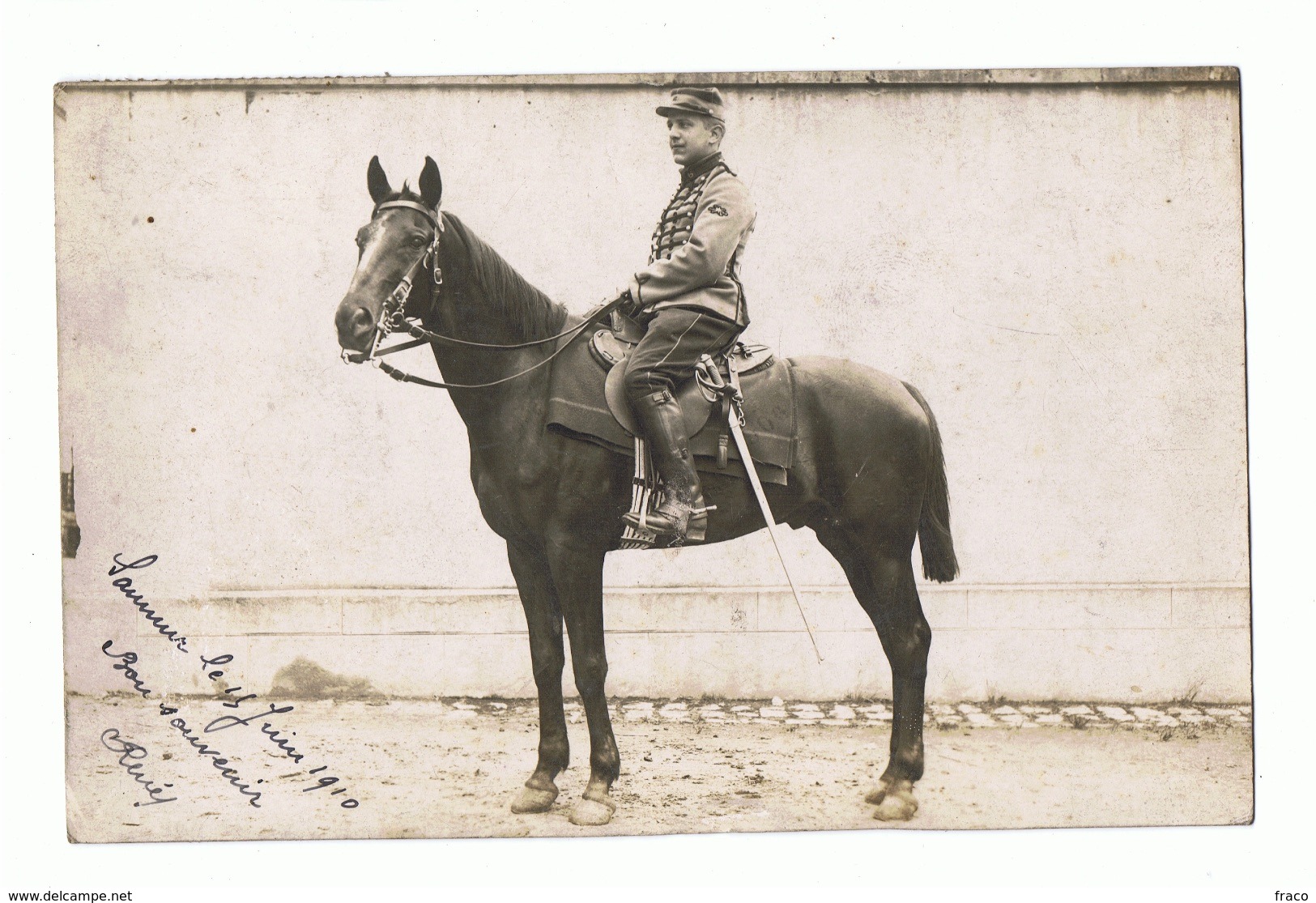 Cavalier Télégraphiste à SAUMUR Ecole D'application De Cavalerie 1910 - 1914-18