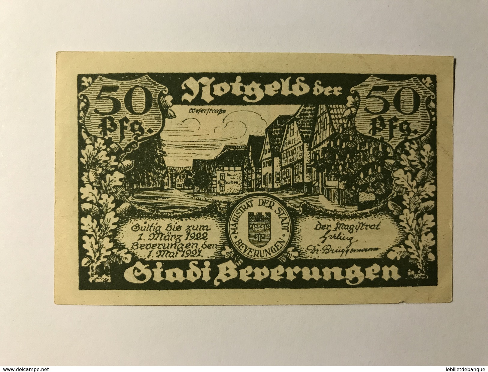 Allemagne Notgeld Beverungen 50 Pfennig - Collections