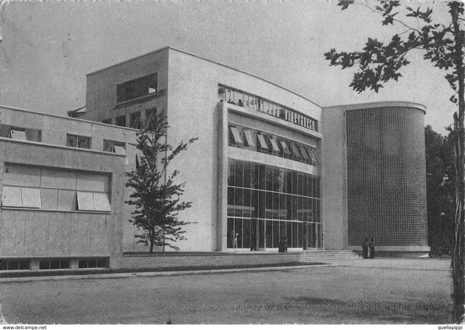 06810 "VIGEVANO - PALAZZO DELL'IMPERO . SEDE DELL'ESPOSIZIONE" ARCH. '900.  CART  SPED 1951 - Vigevano