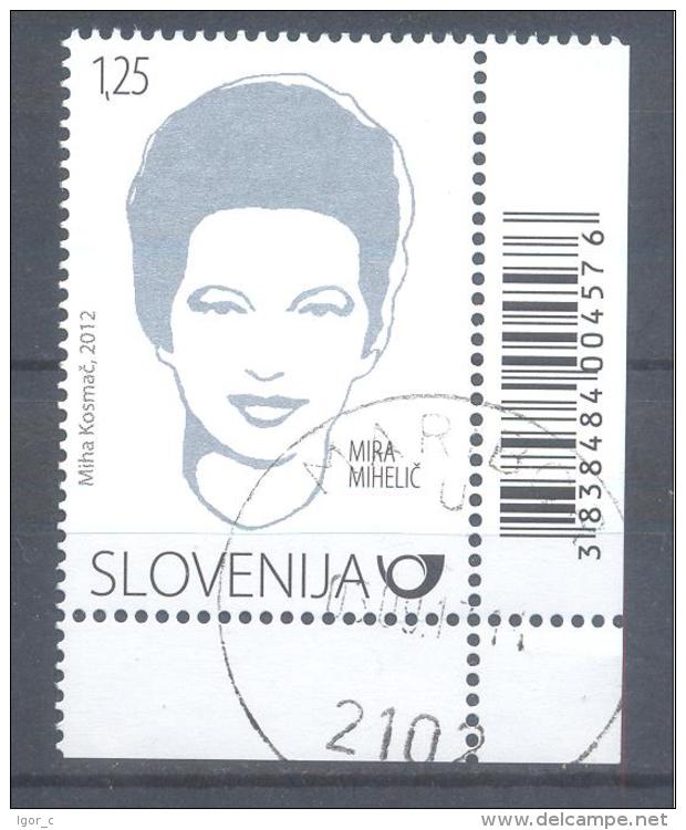 Slovenia Slowenien 2012 Used CTO: Famous People; Mira Mihelic, Writer And Translator - Schriftsteller