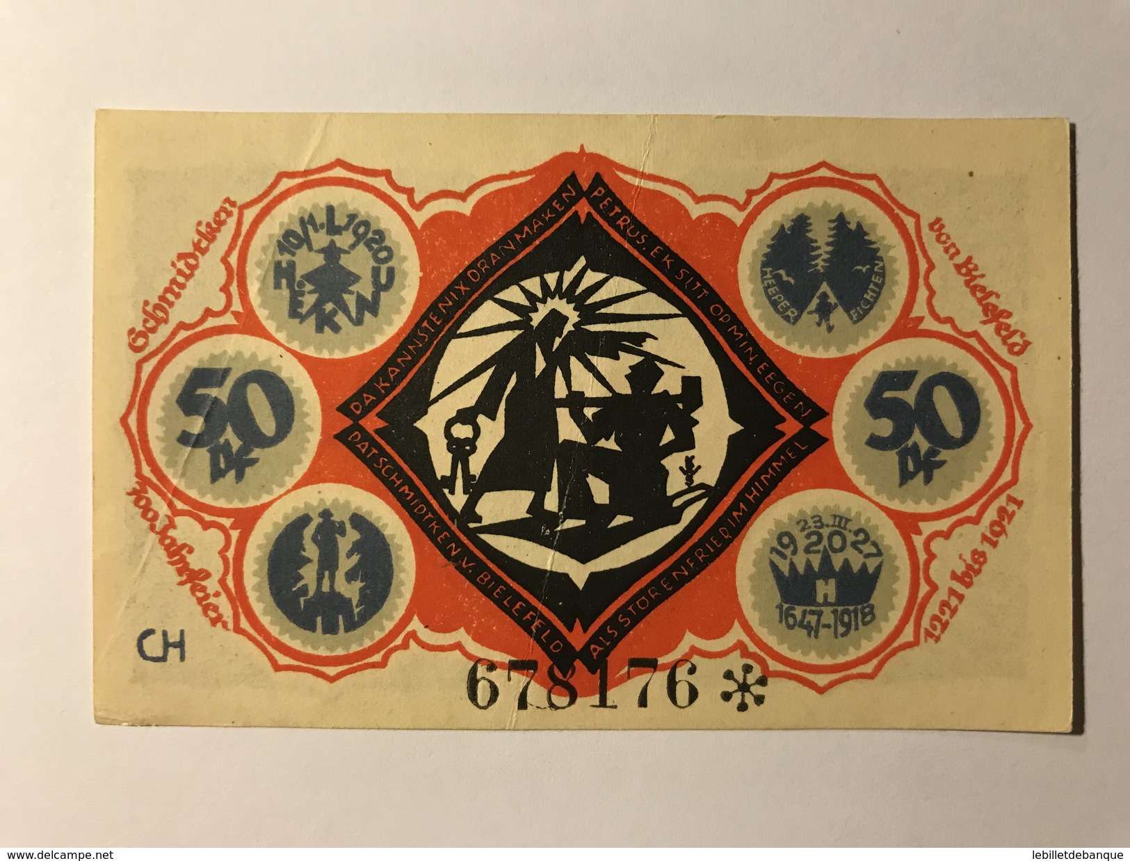 Allemagne Notgeld Bielefeld 50 Pfennig - Collections