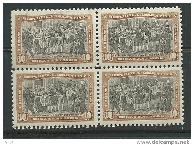 Argentine - Yvert N°154 **  Bloc De 4 - Bce9501 - Unused Stamps