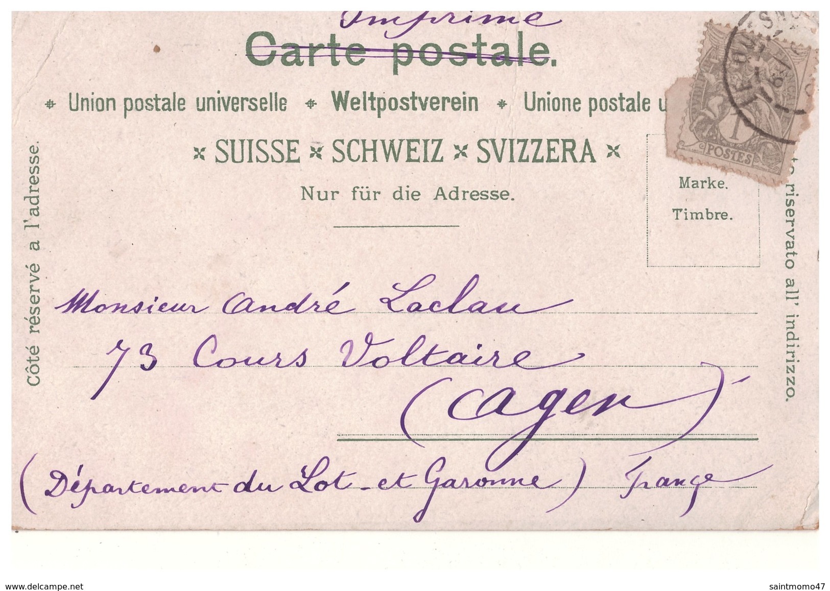 SUISSE . SOUVENIR DE LA SUISSE - Réf. N°4845 - - Other & Unclassified