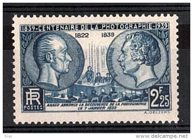 France - 1939 - N° 427 - Neuf ** - Centenaire De La Photographie - Neufs