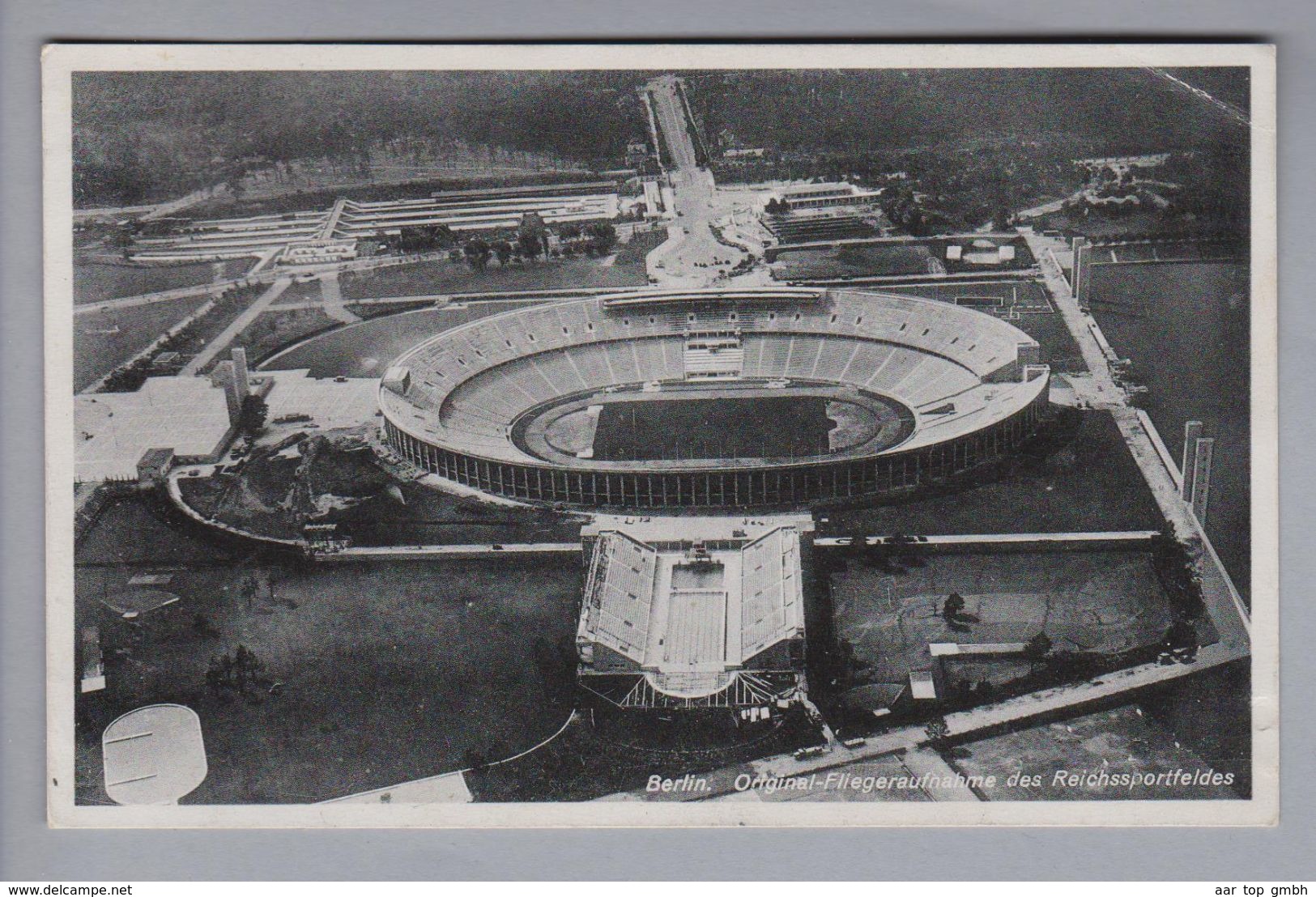 Motiv Olympia Sommer 1936-?-? Ansichtskarte Olympiastadion Flugaufnahme #28940 - Ete 1936: Berlin