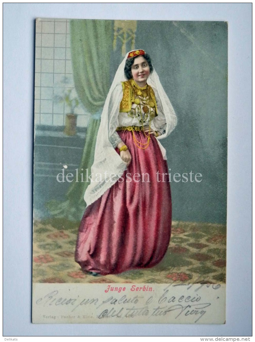 SERBIA Srbija Ð¡Ñ€Ð±Ð¸Ñ˜Ð° JUNGE SERBIN Donna AK Old Postcard - Serbia