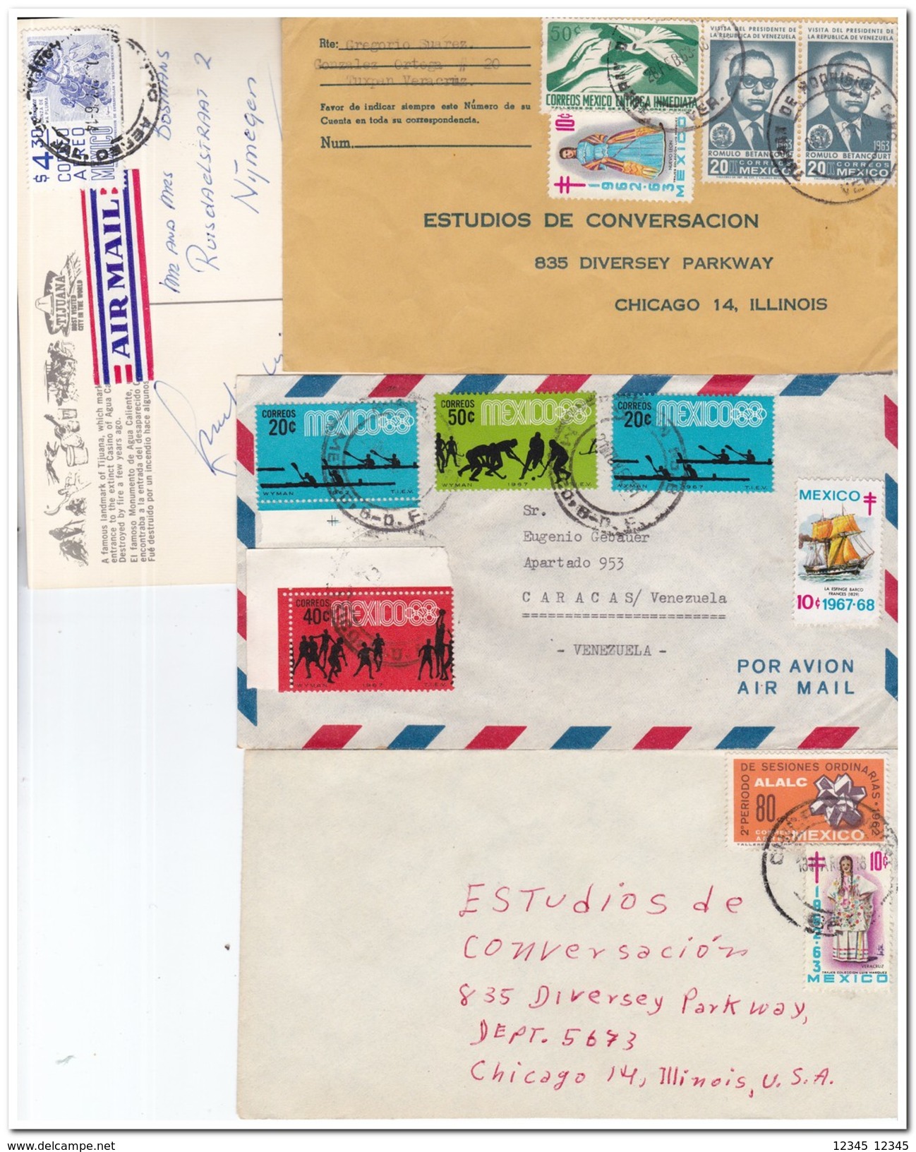 Mexico, 9 Envelopes - Mexique