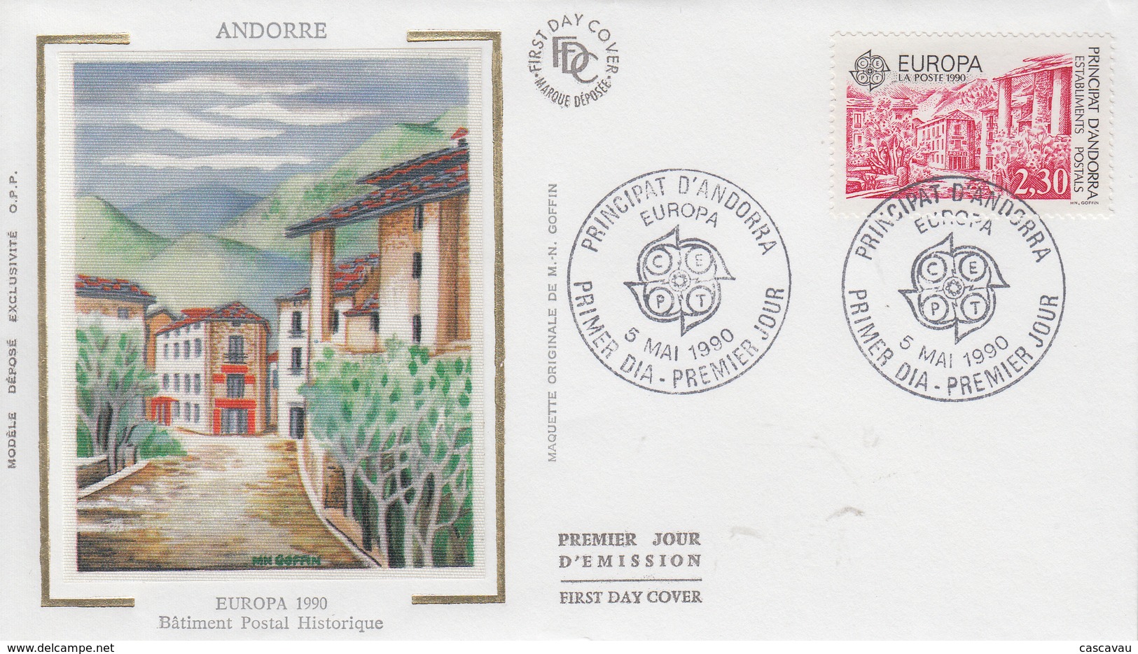 Enveloppe  FDC  1er  Jour   ANDORRE  ANDORRA    EUROPA    1990 - 1990