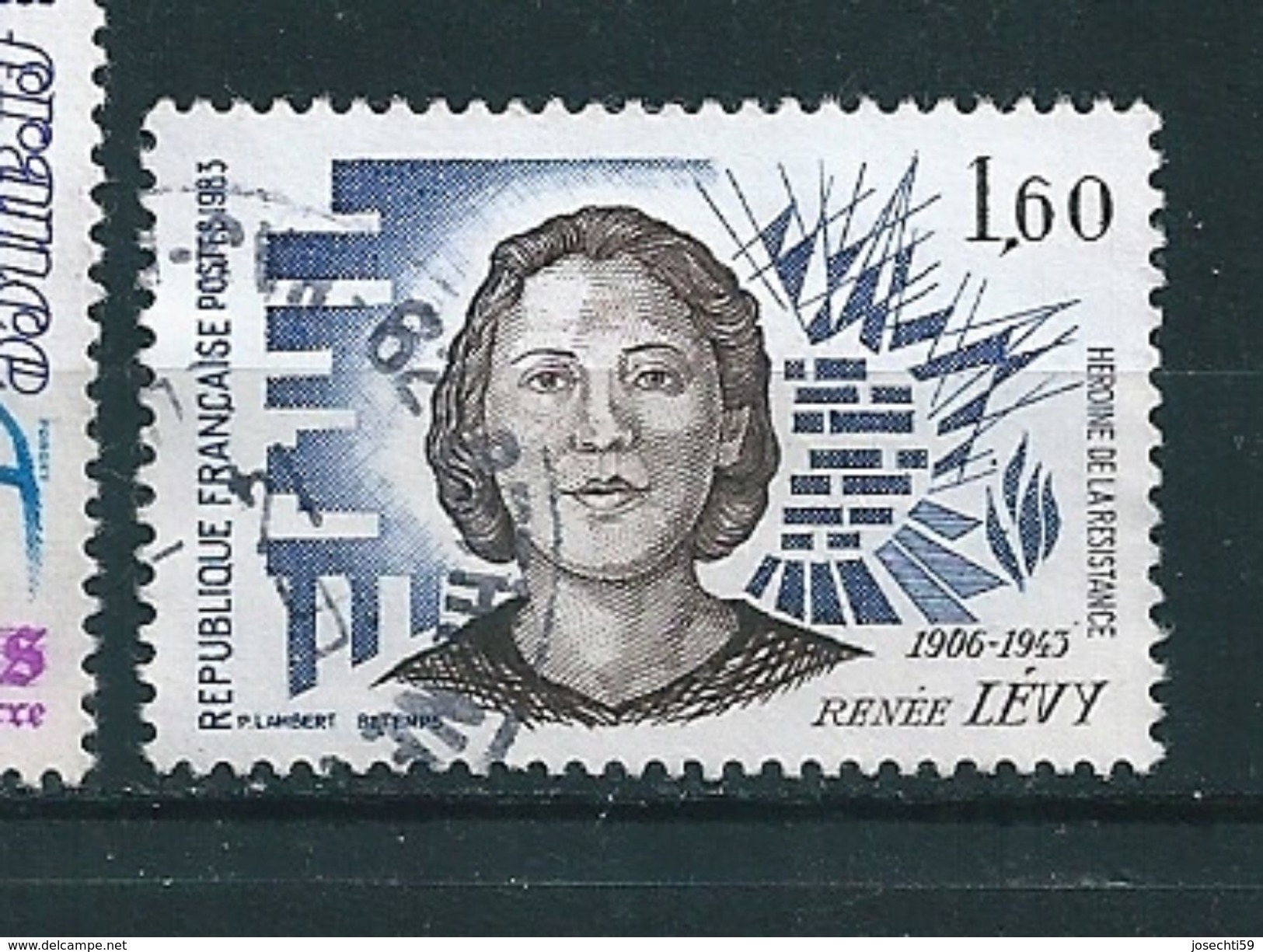 N° 2293 Héroïnes De La Résistance Renée Levy 1906-1943  Timbre France  Oblitéré  1983 - Andere & Zonder Classificatie