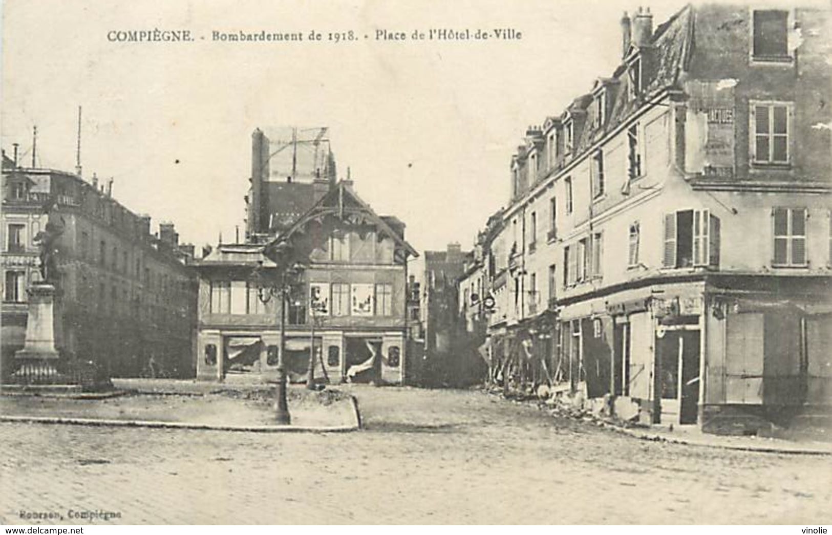 A-17.9588 : CACHET FRANCHISE MILITAIRE. SERVICE DE L'ETAT CIVIL CARTE POSTALE DE COMPIEGNE DANS L'OISE - 1. Weltkrieg 1914-1918