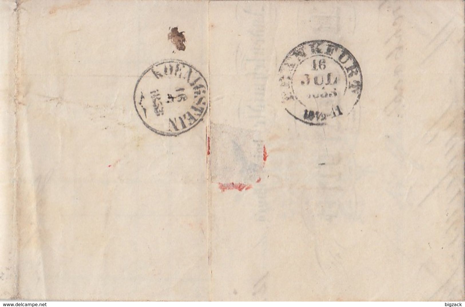 Thurn & Taxis Brief K1 Weilburg 15.7.1853 Gel. Nach Fischbach Amt Königstein Mit Verschiedenen Stempeln - Sonstige & Ohne Zuordnung