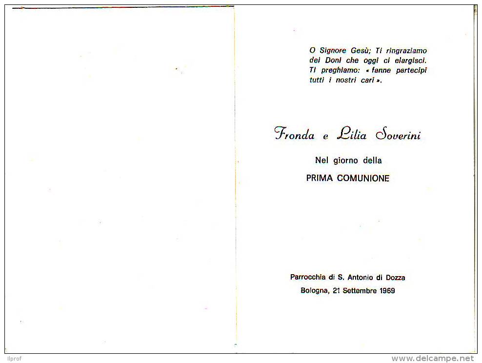 Prima Comunione  Santino Ricordo  (2 Sorelle) 1969 Bologna - Religion & Esotericism