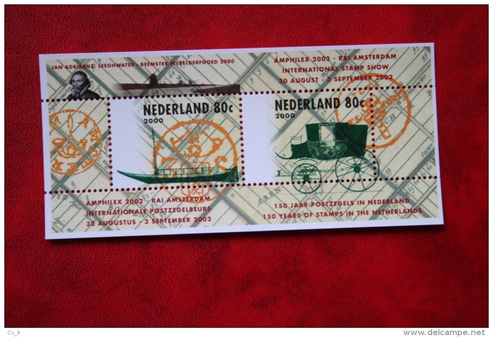 Blok AMPHILEX 2002 ; NVPH 1926 (Mi Block 66); 2000 POSTFRIS / MNH / ** NEDERLAND / NIEDERLANDE / NETHERLANDS - Unused Stamps