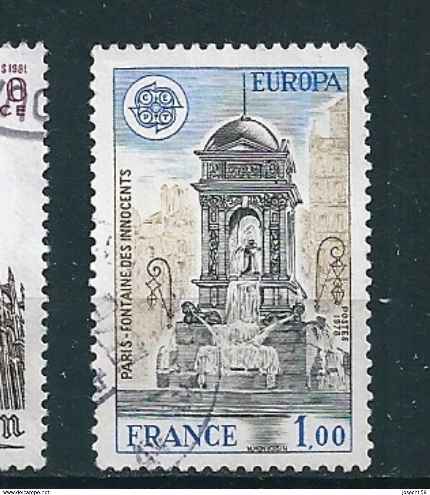 N° 2008 EUROPA C.E.P.T. 1978  Paris - Fontaine Des Innocents Timbre   Oblitéré France 1978 - Gebraucht