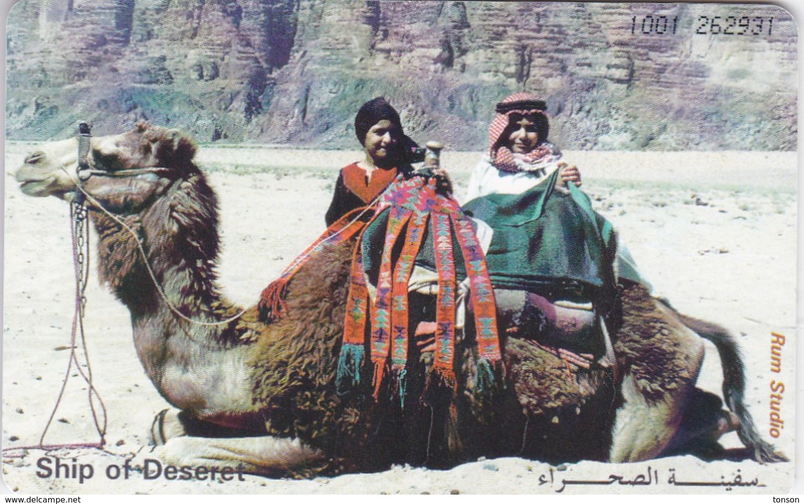 Jordan, JO-ALO-0030, Ship Of Desert, Animal, Camel, 2 Scans. - Jordan