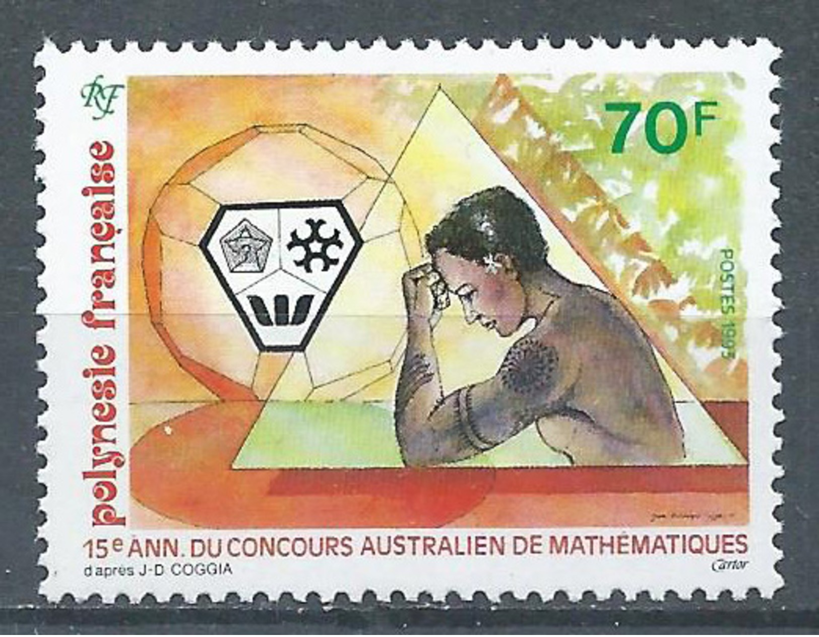 Polynésie Française YT N°437 Concours Australien De Mathématiques Neuf ** - Neufs