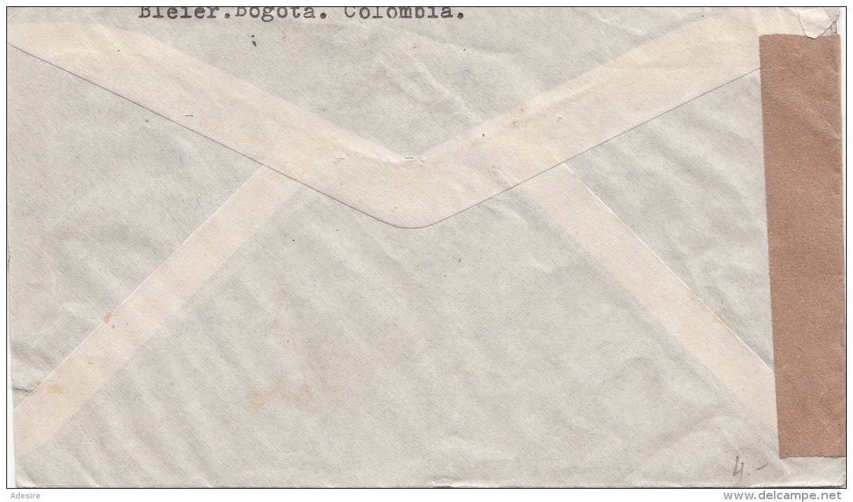 ZENSUR Brief Colombia 1948 Gel.v. Bogata N. Vienna - Colombia