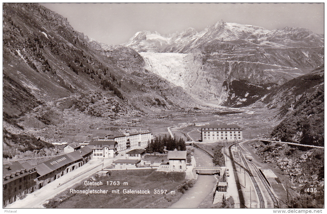 Rhonegletscher Mit Galenstock - 1952 - Lens