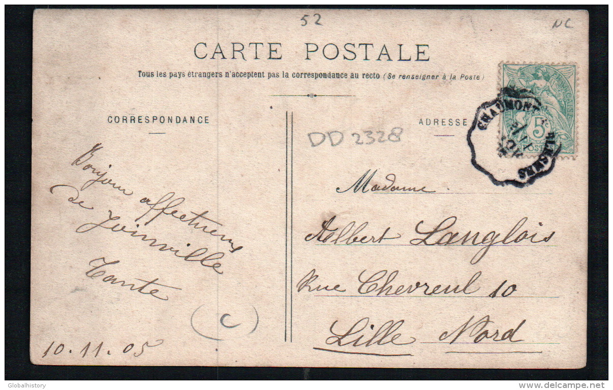 DD2328  FRANCE  JOINVILLE LA RUE DE LA PITIE ET L'HOSPICE   POSTCARD - Joinville