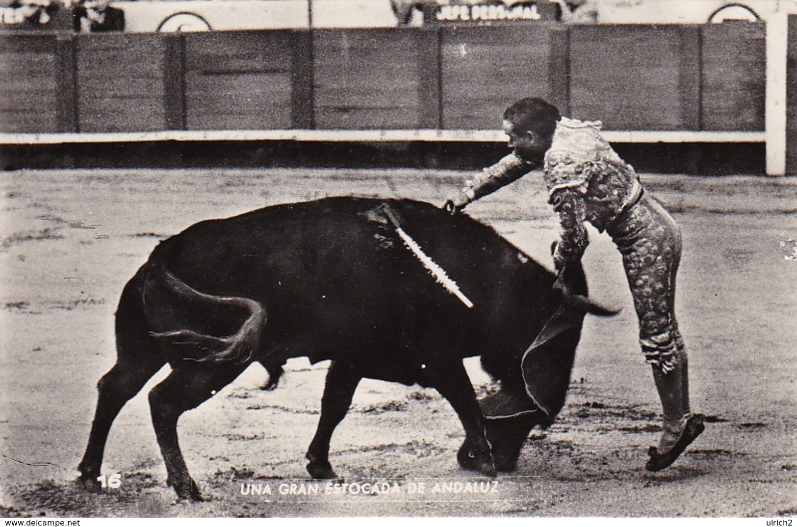 PC Una Gran Estocada De Andaluz - 1958 (31083) - Corrida