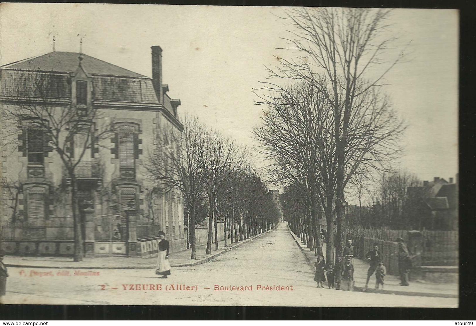 YZEURE  BOULEVARD PRESIDENT 1910  TRES BON ETAT - Otros & Sin Clasificación