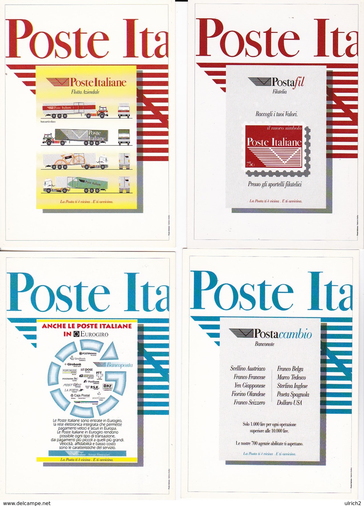 4*PC Poste Italiana - Werbung - Flotta Cambio (31095) - Poste & Facteurs