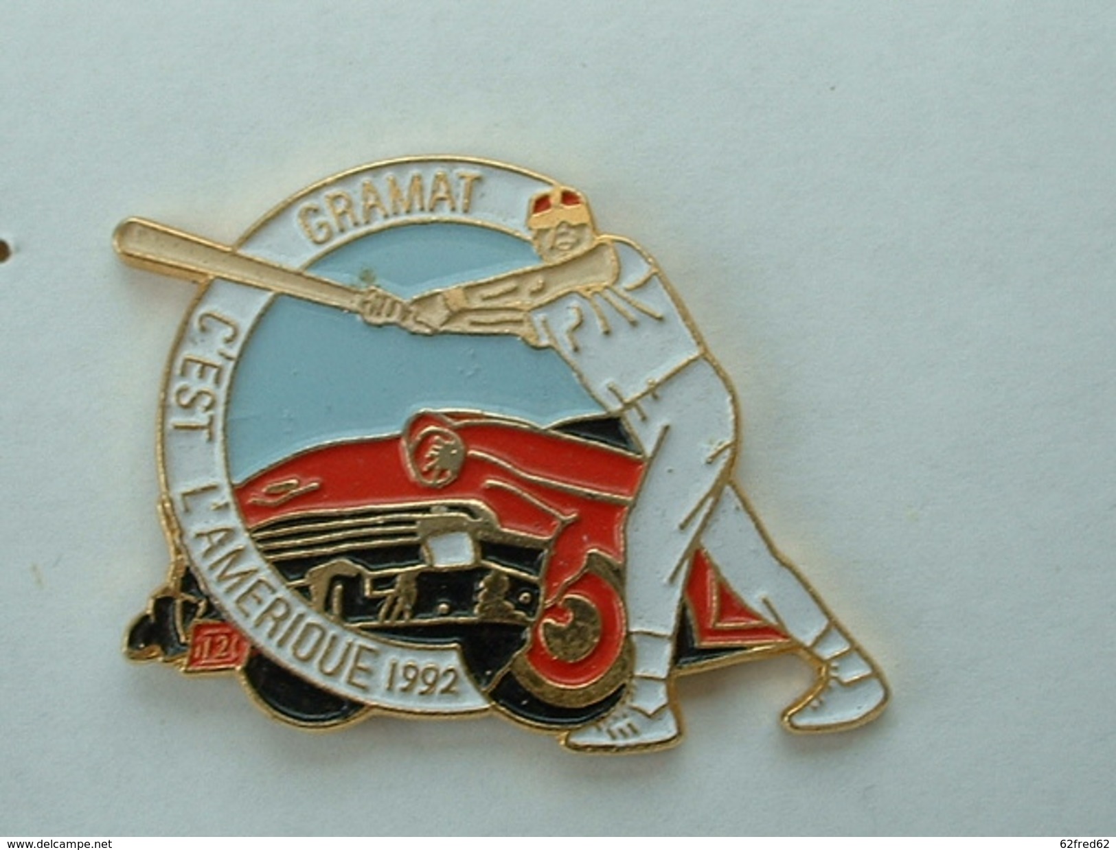 PIN'S BASEBALL - GRAMAT C'EST L'AMERIQUE 1992 - Honkbal