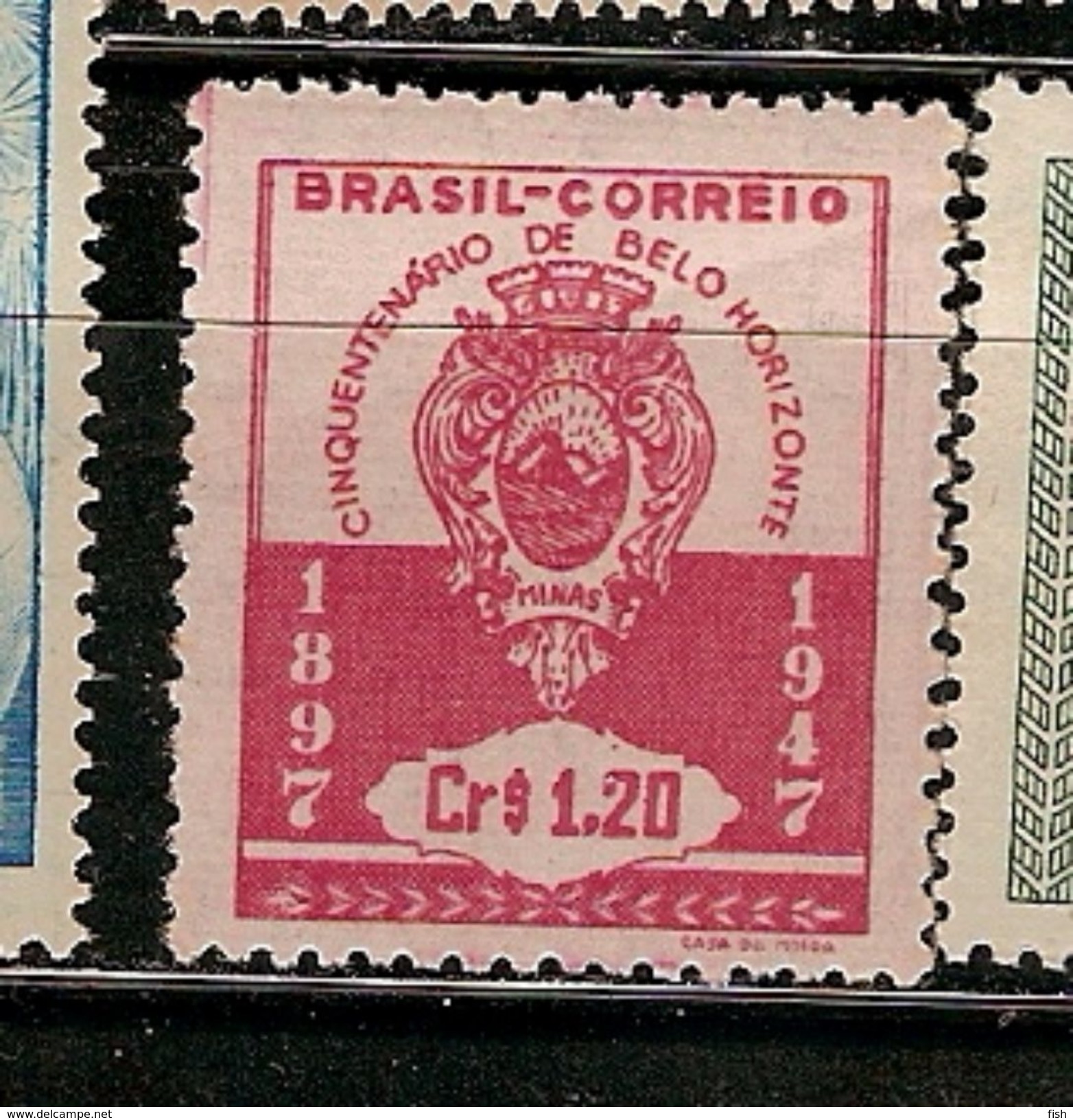 Brazil ** & 50 Ann. Of Belo Horizonte 1897-1947 (461) - Unused Stamps