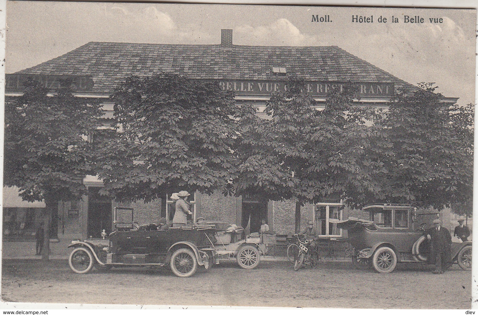 Mol - Moll - Hôtel De La Belle Vue - Geanimeerd - Oldtimers - 1914 - Phototypie J. Havermans, Moll - Alberghi & Ristoranti