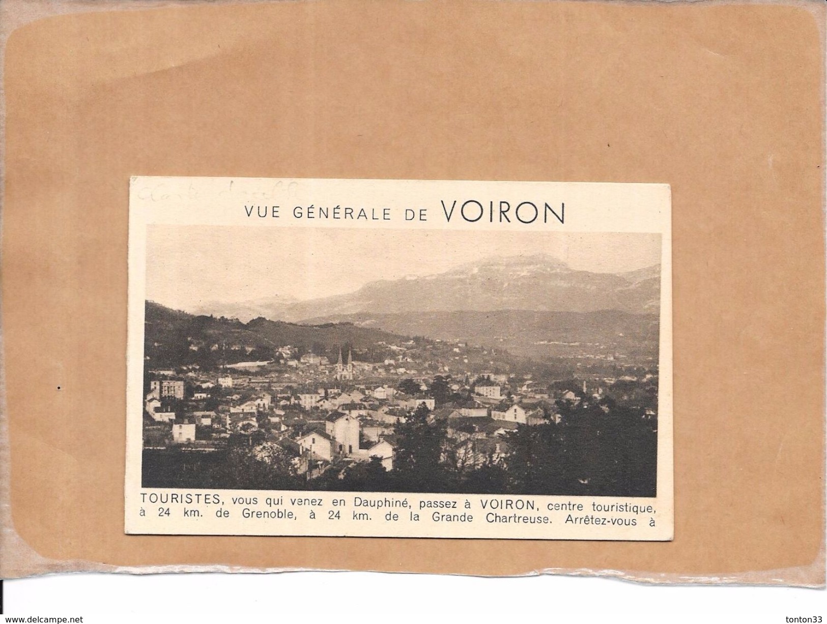 VOIRON - 38 - Carte Double - CHOCOLATIERS MM BONNAT - Commande Catalogue - BERG1 - - Voiron