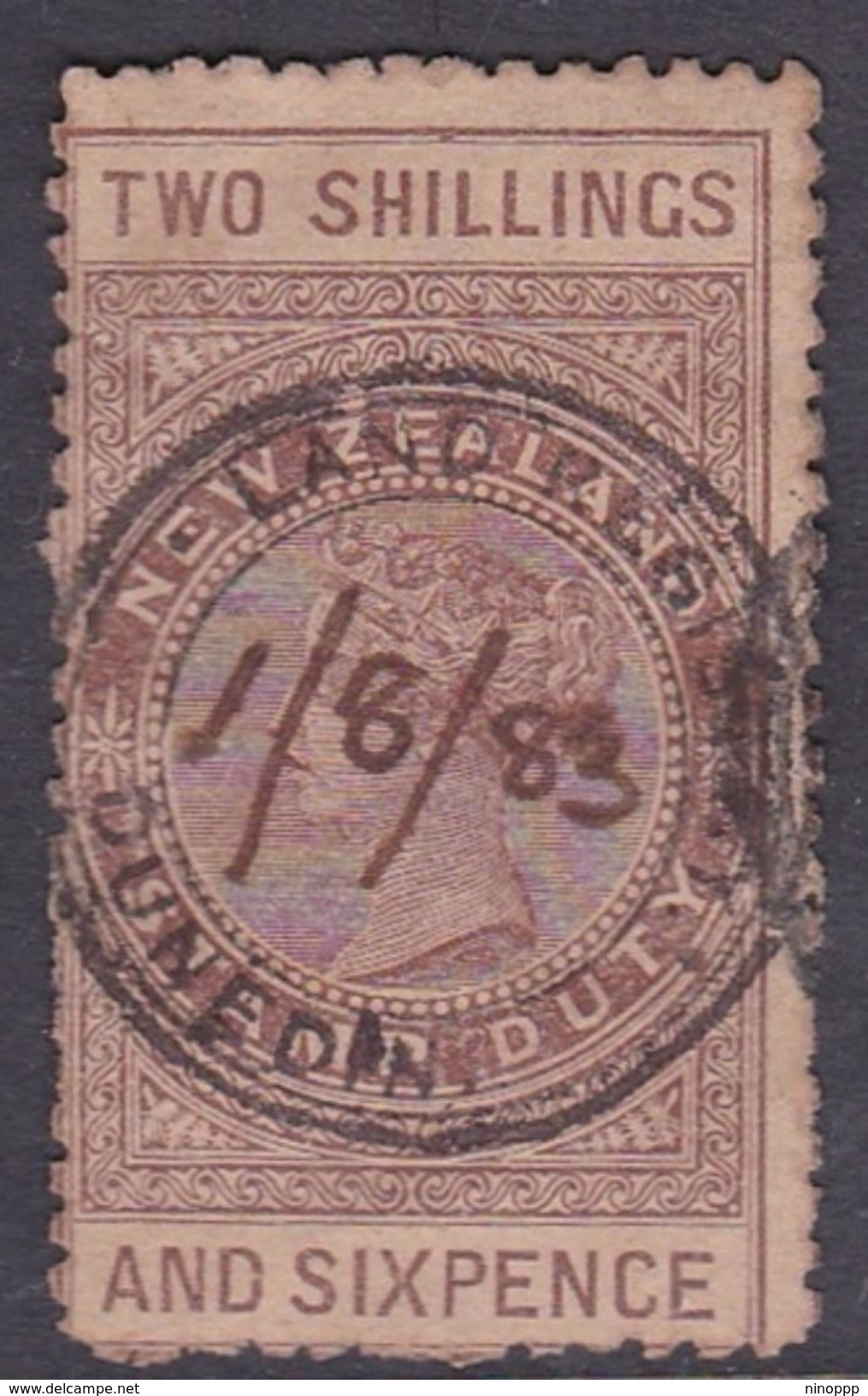 New Zealand AR33, 1907 Fiscal Stamps, 2Sh6p Brown, Used - Used Stamps