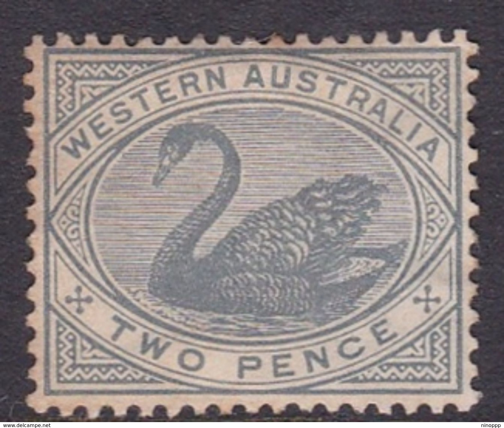 Western Australia ASC 20 1885 Two Pence, Grey, Mint Hinged, Few Gum Toned Spots - Neufs