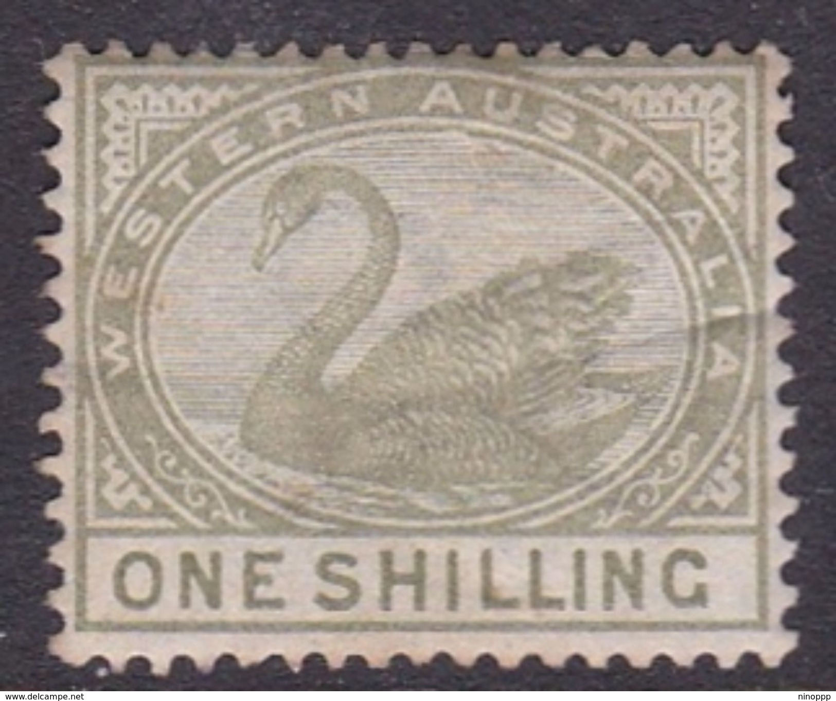 Western Australia ASC 25 1885 One Shilling, Green, Mint Hinged - Ongebruikt