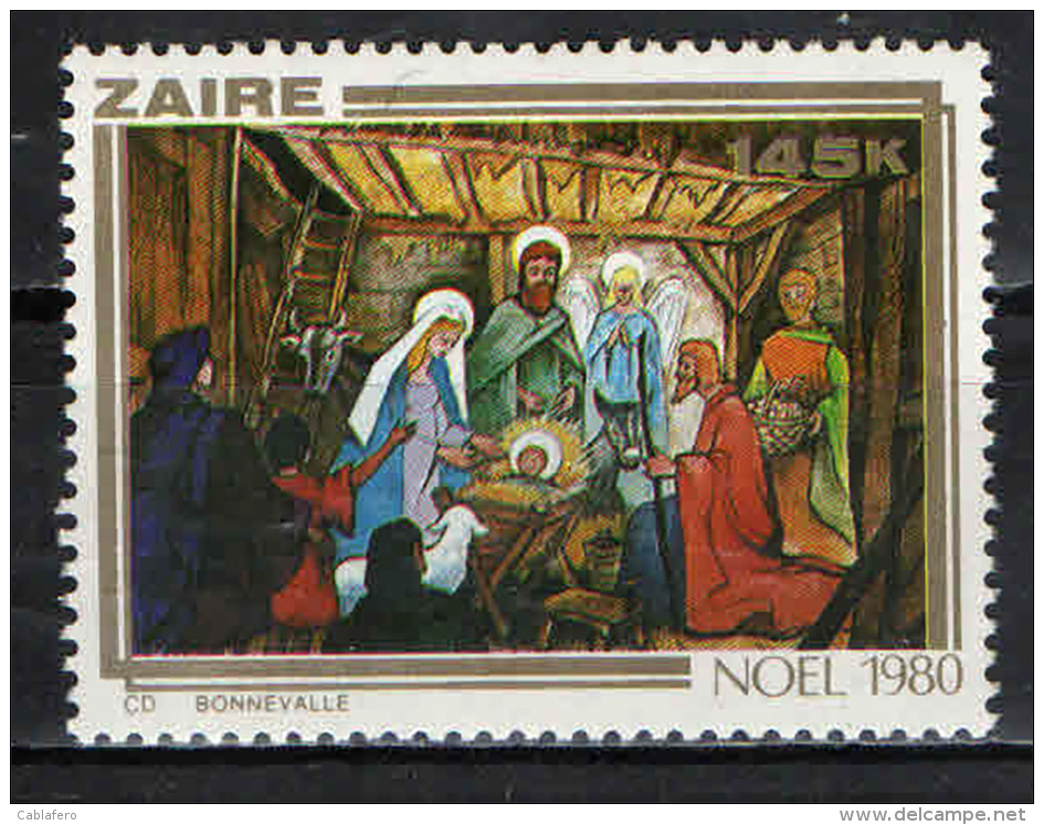 ZAIRE - 1980 - NATALE - CHRISTMAS - USATO - Used Stamps