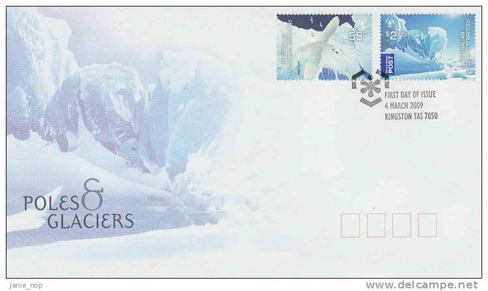 AAT 2009 Poles & Glaciers FDC - FDC