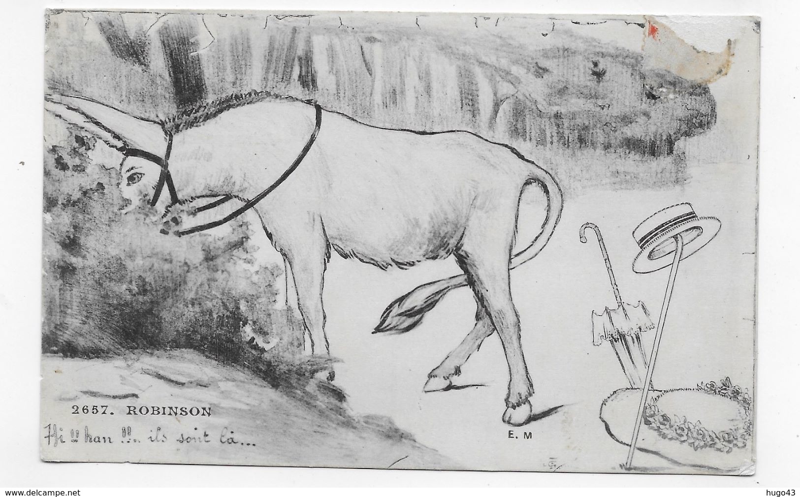 Humour Recto Verso Humour Avec Ane N 2657 Cpa Voyagee 75 Humour Recto Verso Humour Avec Ane N 2657 Cpa Voyagee 75